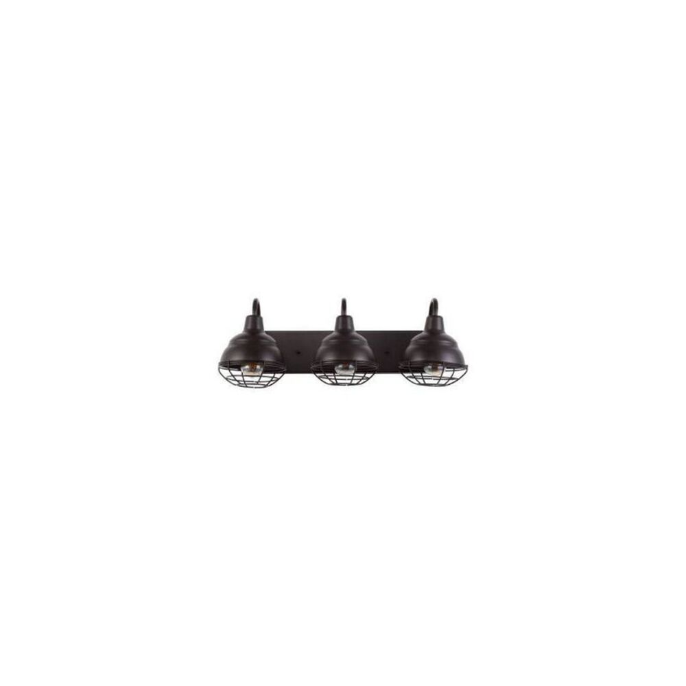 JONATHAN Y - 24.5" 3-Light Levi Industrial Farmhouse Iron LED V Bronze - Picture 8 of 8